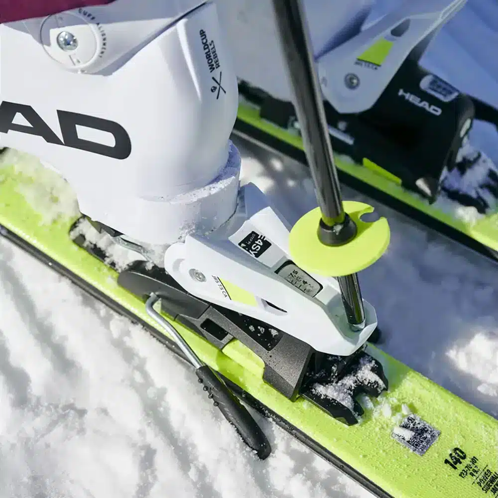 Skier with Elan ski on the slopes